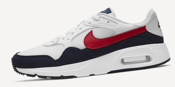 Кроссовки AIR MAX SC M (RU 41 EU 42 USm 8.5 СМ 25.8; white/obsidian/university red)